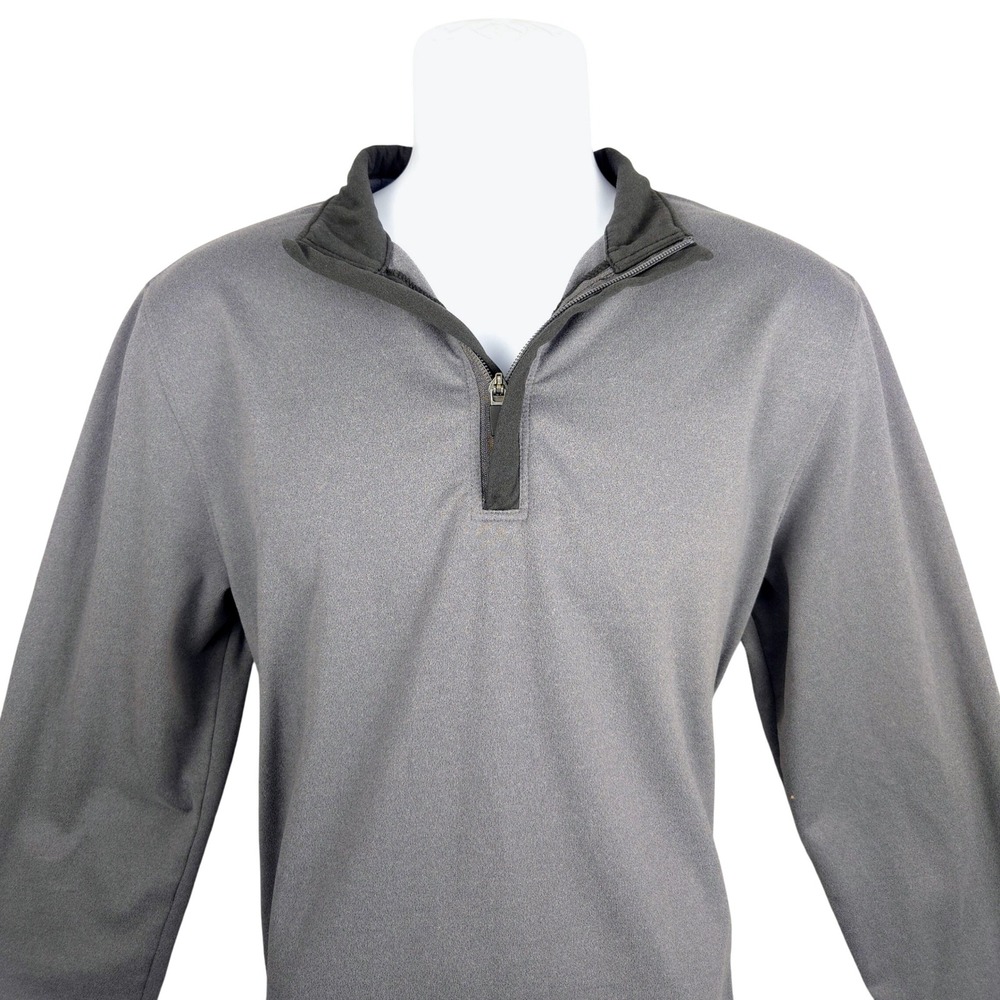 Swannies Mens Gray 1/4 Zip Long Sleeve Pullover Sweater Medium‎ Golf Athleisure